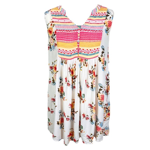 Umgee Boho Boarder Print Ruffle Midi Dress main image 0